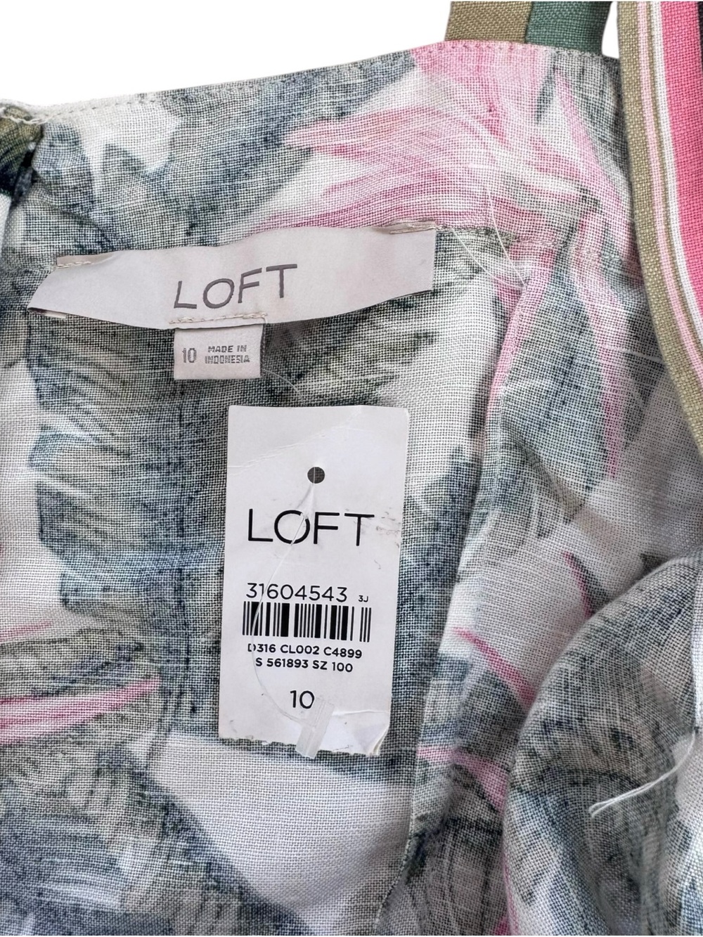 NWT! LOFT Multicolor Floral Linen Blend Maxi Dress 10 - Picture 7 of 12